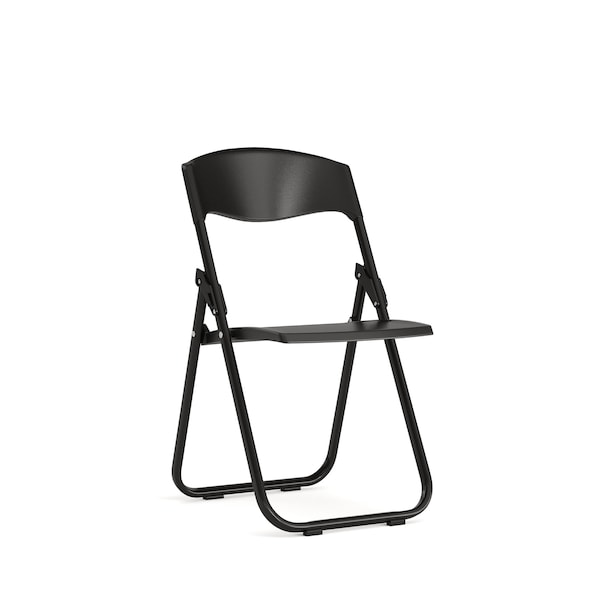 Flash Furniture Folding Chair, Plastic, Heavy Duty, Black RUT-I-BLACK-GG - main
